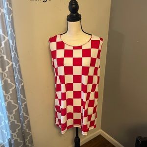 Checked Tunic Top Shirt NWOT